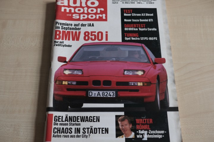 Deckblatt Auto Motor und Sport (06/1989)